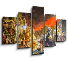 Obraz   death of Pompeii, a reproduction of a painting by Karl Bryullov, the last day of Pompeii, 150 x 100 cm