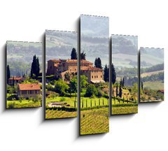 Obraz 5D ptidln - 150 x 100 cm F_GB29789436 - Toskana Weingut - Tuscany vineyard 03