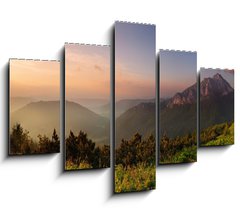 Obraz 5D ptidln - 150 x 100 cm F_GB30337754 - Roszutec peak in sunset - Slovakia mountain Fatra - Roszutec vrchol pi zpadu slunce