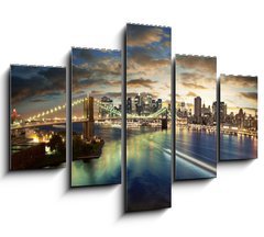 Obraz 5D ptidln - 150 x 100 cm F_GB30806367 - Amazing New York cityscape - taken after sunset
