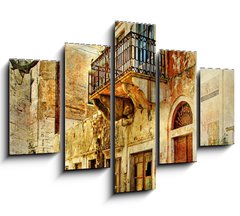 Obraz 5D ptidln - 150 x 100 cm F_GB31434138 - pictorial old streets of Greece