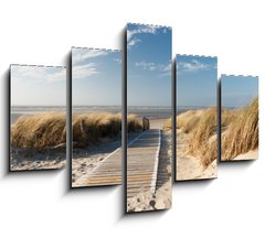 Obraz ptidln 5D - 150 x 100 cm F_GB31531037 - Nordsee Strand auf Langeoog - Pl na Severnm moi na Langeoog