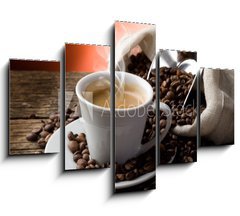 Obraz   hot coffee  caffe fumante, 150 x 100 cm
