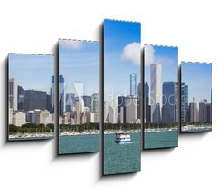 Obraz pětidílný 5D - 150 x 100 cm F_GB33116290 - Chicago Downtown