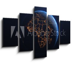 Obraz   Africa countries outline map from space, globe planet earth from space, elements of this image courtesy of NASA, 150 x 100 cm