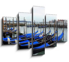 Obraz 5D ptidln - 150 x 100 cm F_GB34081600 - Italy, Venice gondola parking at sunset