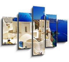 Obraz ptidln 5D - 150 x 100 cm F_GB34845316 - beautiful Santorini view of caldera with churches