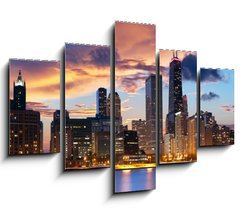 Obraz   Chicago Skyline, 150 x 100 cm