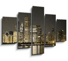 Obraz   Vintage Design: Chicago, 150 x 100 cm