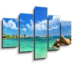 Obraz 5D ptidln - 150 x 100 cm F_GB37366867 - Seychelles , beach panorama