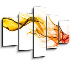 Obraz 5D ptidln - 150 x 100 cm F_GB37387915 - Fond texture abstrait flamme fume