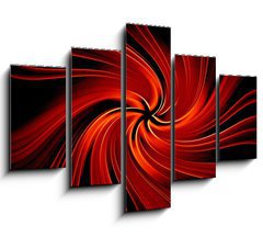 Obraz 5D ptidln - 150 x 100 cm F_GB3741763 - Red abstract vortex - digital illustration background