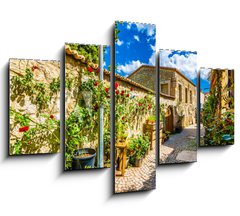 Obraz 5D ptidln - 150 x 100 cm F_GB374820603 - Alacati street view in Alacati Town. Alacati is populer historical tourist destination in Turkey.