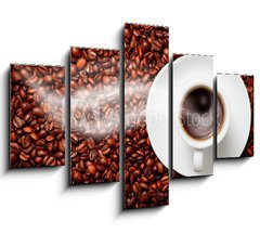 Obraz   coffee ying yang symbol of harmony, 150 x 100 cm