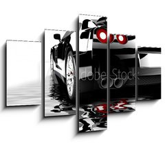 Obraz   Black car reflected, 150 x 100 cm