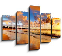 Obraz 5D ptidln - 150 x 100 cm F_GB40275471 - beautiful sunset on the  beach