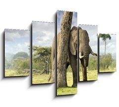 Obraz 5D ptidln - 150 x 100 cm F_GB40503276 - African elephants