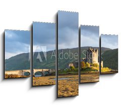 Obraz 5D ptidln - 150 x 100 cm F_GB40528825 - Sunset at Elian Donan Castle, Isle of Skye, Scotland