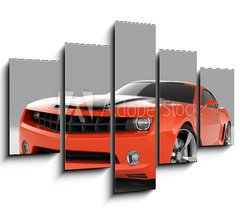 Obraz pětidílný 5D - 150 x 100 cm F_GB4116711 - red sports car