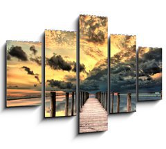 Obraz   sunset bridge, 150 x 100 cm