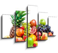 Obraz 5D ptidln - 150 x 100 cm F_GB41710038 - Fruit on a white background