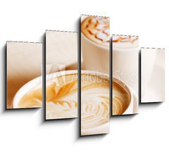 Obraz 5D ptidln - 150 x 100 cm F_GB41936677 - Coffee cup with artistic cream decoration