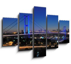 Obraz   A Blue Evening Istanbul Bosphorus Bridge, 150 x 100 cm