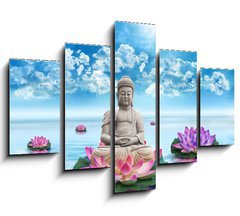 Obraz 5D ptidln - 150 x 100 cm F_GB43222781 - Statue Bouddha - Socha Boudha
