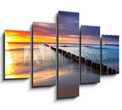 Obraz 5D ptidln - 150 x 100 cm F_GB43416321 - Baltic sea at beautiful sunrise in Poland beach.