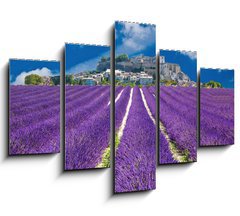 Obraz 5D ptidln - 150 x 100 cm F_GB43444999 - Lavande en Provence, village proven al en France