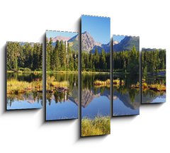 Obraz 5D ptidln - 150 x 100 cm F_GB43939483 - Mountain Lake in Slovakia Tatra - Strbske Pleso - Horsk jezero na Slovensku Tatra