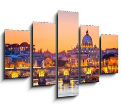 Obraz 5D ptidln - 150 x 100 cm F_GB44298623 - St. Peters cathedral at night, Rome