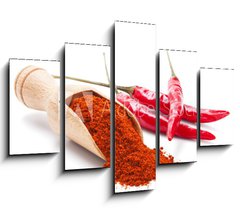 Obraz   milled red chili pepper isolated on white, 150 x 100 cm