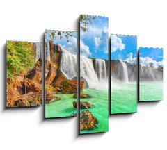 Obraz 5D ptidln - 150 x 100 cm F_GB44671332 - Dry Nur waterfall - Such Nur vodopd