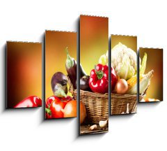 Obraz 5D ptidln - 150 x 100 cm F_GB44949889 - Healthy Organic Vegetables Still life Art Design