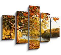 Obraz 5D ptidln - 150 x 100 cm F_GB45108931 - Beautiful Autumn in the park