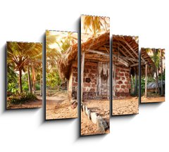 Obraz   Tropical village, 150 x 100 cm