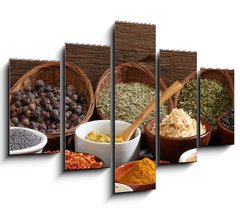 Obraz 5D ptidln - 150 x 100 cm F_GB47170093 - Different bowls of spices - Rzn misky koen