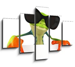 Obraz 5D ptidln - 150 x 100 cm F_GB47270390 - Green frog - Zelen ba