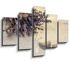 Obraz 5D ptidln - 150 x 100 cm F_GB50448471 - Steinherzen und Lavendel