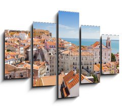 Obraz 5D ptidln - 150 x 100 cm F_GB50939880 - Panoramic of Alfama rooftops, Lisboa, Portugal