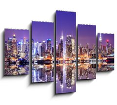 Obraz   Manhattan Skyline with Reflections, 150 x 100 cm