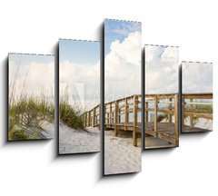 Obraz 5D ptidln - 150 x 100 cm F_GB53525706 - Boardwalk in the Beach Sand Dunes