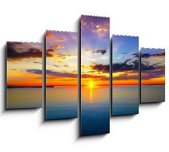 Obraz 5D ptidln - 150 x 100 cm F_GB53934878 - Sunrise over the Sea - Vchod slunce nad moem