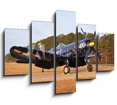 Obraz 5D ptidln - 150 x 100 cm F_GB54396044 - vintage navy aircraft - vinobran nmon letadlo