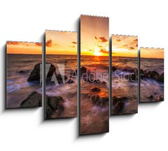 Obraz 5D ptidln - 150 x 100 cm F_GB54555943 - Tropical beach at sunset.