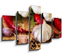 Obraz 5D ptidln - 150 x 100 cm F_GB55800520 - Garlic and spices