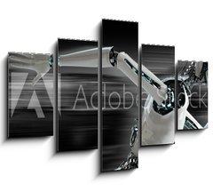 Obraz 5D ptidln - 150 x 100 cm F_GB57973236 - robot android runnning speed concept