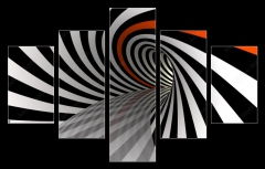 Obraz 5D ptidln - 150 x 100 cm F_GB58212034 - Tunnel of lines, 3D