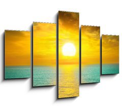 Obraz 5D ptidln - 150 x 100 cm F_GB58282412 - Beautiful sunset above the sea - Krsn zpad slunce nad moem